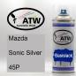 Preview: Mazda, Sonic Silver, 45P: 400ml Sprühdose, von ATW Autoteile West.